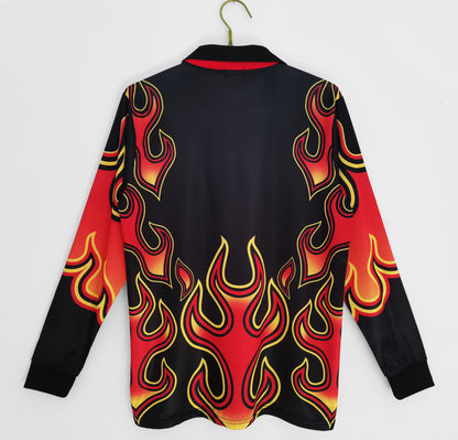 Japan Retro 1998 goalkeeper flame Long-Sleeve Red (Fan)